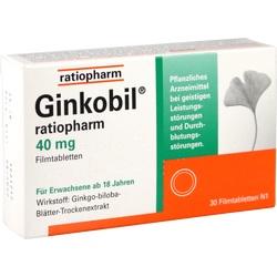 Abbildung klein von Ginkobil-Ratiopharm 40mg Filmtabletten
