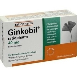 Abbildung von Ginkobil-ratiopharm 40mg Filmtabletten