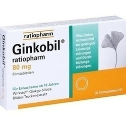 Abbildung klein von Ginkobil Ratiopharm 80 Mg Filmtabletten