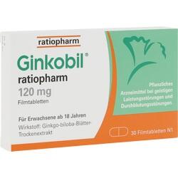 Abbildung von Ginkobil Ratiopharm 120 Mg Filmtabletten