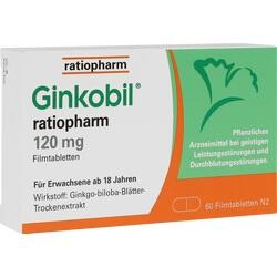 Abbildung von Ginkobil Ratiopharm 120 Mg Filmtabletten