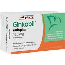 Abbildung von Ginkobil Ratiopharm 120 Mg Filmtabletten