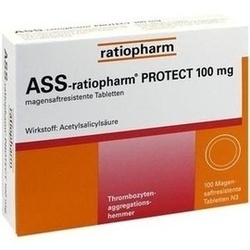 Abbildung von Ass-ratiopharm Protect 100mg Tabletten