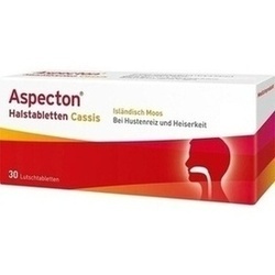 Abbildung von Aspecton Halstabletten Cassis Lutschtabletten