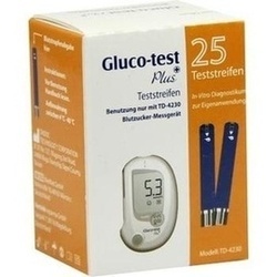 Abbildung klein von Gluco-Test Plus Blutzuckerteststreifen