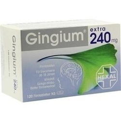 Abbildung von Gingium Extra 240mg Filmtabletten