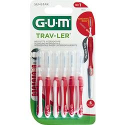 Abbildung klein von Gum Trav-ler Rot Kerze 0.8mm Interdental+6 Kappen