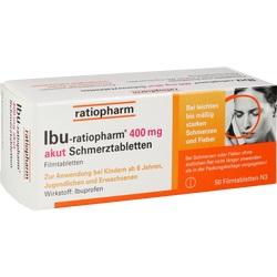 Abbildung von Ibu-ratiopharm 400mg Akut Schmerztabletten Filmtabletten