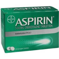 Abbildung von Aspirin 500mg überzogene Tabletten