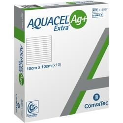 Abbildung von Aquacel Ag+ Extra 10x10cm Kompressen