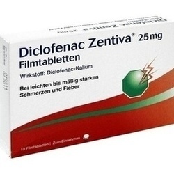 Abbildung von Diclofenac Zentiva 25 Mg Filmtabletten