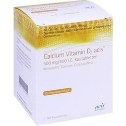 Abbildung klein von Calcium Vitamin D3 Acis 500mg/400 I.E. Kautablette