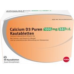 Abbildung klein von Calcium D3 Puren 1000 Mg/880 I.E. Kautabletten