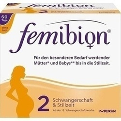 Abbildung von Femibion Schwangerschaft 2 D3+dha+400ug+fol.o.jod Kombipackung