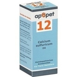 Abbildung von Apopet Schüßler-salz Nr. 12 Calcium Sulf. D6 Vet. Globuli