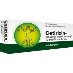 Abbildung von Cetirizindihydrochlorid Axicorp 10mg Filmtabletten