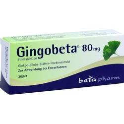 Abbildung klein von Gingobeta 80 Mg Filmtabletten