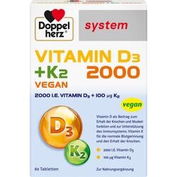 Abbildung klein von Doppelherz Vitamin D3 2000 + K2 System