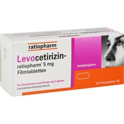 Abbildung klein von Levocetirizin-Ratiopharm 5 Mg Filmtabletten