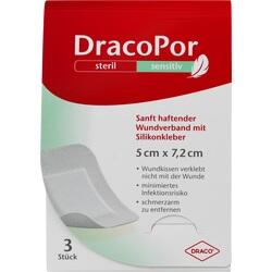 Abbildung klein von Dracopor Sensitiv 5x7.2cm Steril Mit Silikonkleber