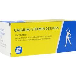 Abbildung klein von Calcium/Vitamin D3 Evers 600 Mg / 400 I.E Kautabl.