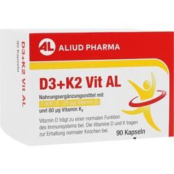 Abbildung klein von D3+K2 Vit Al 1000 I.E./80 Ug Kapseln