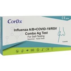 Abbildung klein von Cordx Influenza A/B+Covid-19/Rsv Combo Ag-Selbstte