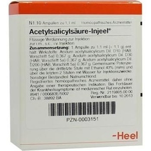 ACETYLSALICYLSÄURE Injeel Ampullen ACETYLSALICYLSÄURE Injeel Ampullen