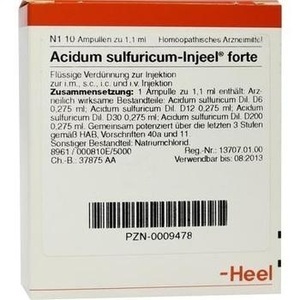 ACIDUM SULFURICUM INJEEL forte Ampullen ACIDUM SULFURICUM INJEEL forte Ampullen