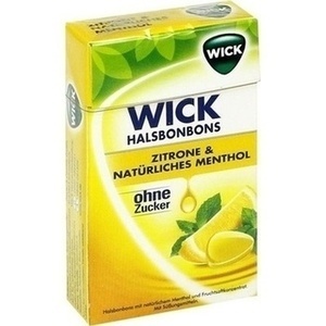 WICK Zitrone &amp; natürliches Menthol Bonb.o.Zucker