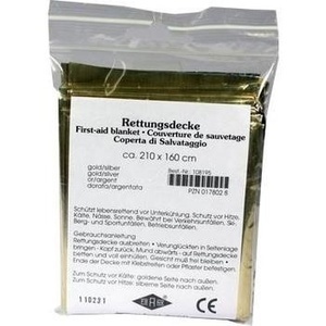 RETTUNGSDECKE KFZ 160x210 cm gold/silber