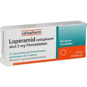 Loperamid ratiopharm akut 2 mg Filmtabletten