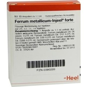 FERRUM METALLICUM INJEEL forte Ampullen FERRUM METALLICUM INJEEL forte Ampullen