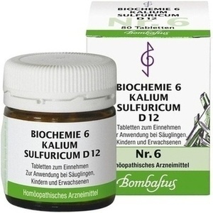 Bombastus BIOCHEMIE 6 Kalium sulfuricum D 12 Tabletten
