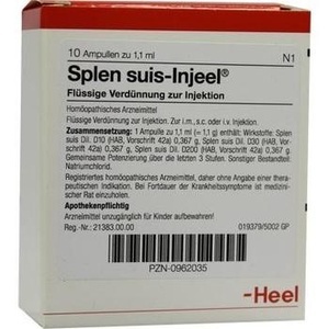 SPLEN suis Injeel Ampullen