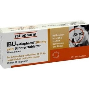 IBU-RATIOPHARM 200 mg akut Schmerztbl.Filmtabl.