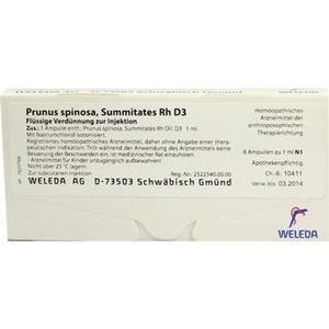 PRUNUS SPINOSA SUMMITATES Rh D 3 Ampullen