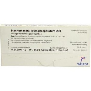 STANNUM METALLICUM praeparatum D 30 Ampullen