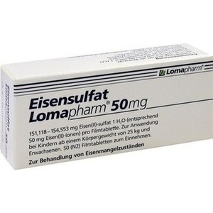 EISENSULFAT Lomapharm 50 mg Filmtabletten