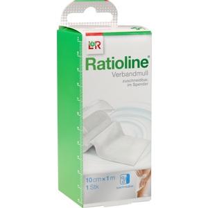 RATIOLINE acute 10 cmx1 m Verbandmull gerollt