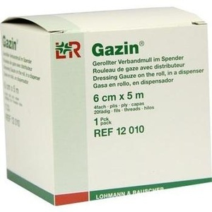 GAZIN Verbandmull 6 cmx5 m 4fach gerollt