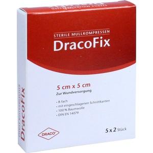 DRACOFIX PEEL Kompressen 5x5 cm steril 8fach