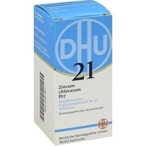 BIOCHEMIE DHU 21 Zincum chloratum D 12 Tabletten