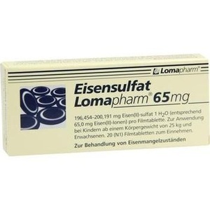 EISENSULFAT Lomapharm 65 mg überzogene Tab.
