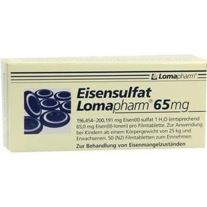 EISENSULFAT Lomapharm 65 mg überzogene Tab.