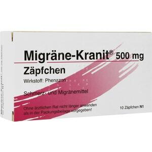 MIGRÄNE KRANIT 500 mg Zäpfchen