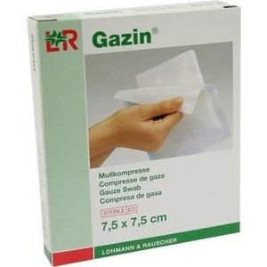 GAZIN Mullkomp.7,5x7,5 cm steril 8fach