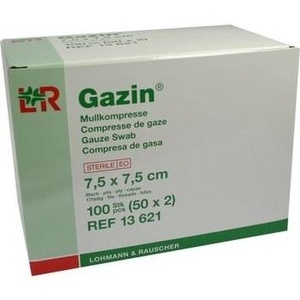 GAZIN Mullkomp.7,5x7,5 cm steril 8fach
