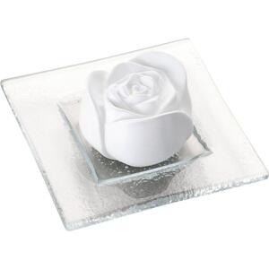 Duftstein Rosenblte Glasteller Transparent