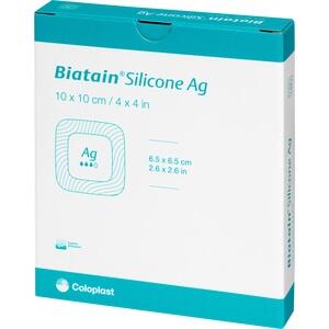 BIATAIN Silicone Ag Schaumverband 10x10 cm